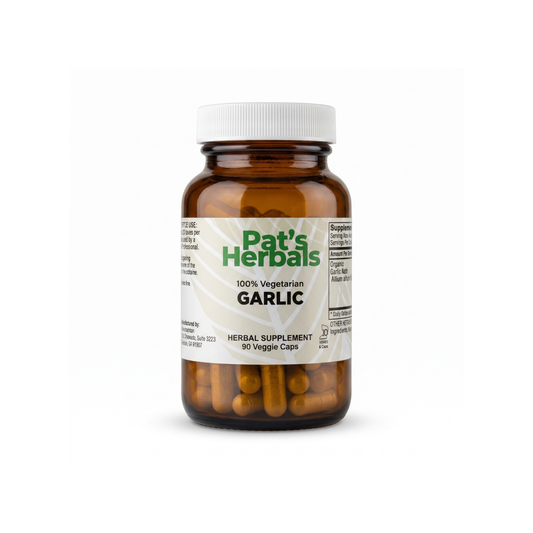 Garlic Capsules | 90 Vegan Capsules | Organic Garlic Supplement | Non-GMO | Gluten-Free | Made in USA | Amber Glass Bottle