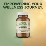 Pat's Herbals Fenugreek Capsules | 90 Vegan Capsules | Organic Fenugreek Seed Supplement | Non-GMO | Gluten-Free | Made in USA | Amber Glass Bottle