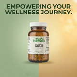 Pat's Herbals Garlic Capsules | 90 Vegan Capsules | Organic Garlic Supplement | Non-GMO | Gluten-Free | Made in USA | Amber Glass Bottle