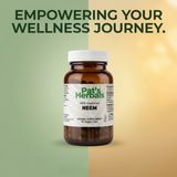 Pat's Herbals Neem Capsules | 90 Vegan Capsules | Premium Neem Leaf Supplement | Non-GMO | Gluten-Free | Made in USA | Amber Glass Bottle