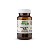 Pat's Herbals Elderberry Capsules | 90 Vegan Capsules | Premium Elderberry Supplement | Non-GMO | Gluten-Free | Made in USA | Amber Glass Bottle