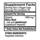 Pat's Herbals Maca Root Capsules | 90 Vegan Capsules | Organic Maca Root Supplement | Non-GMO | Gluten-Free | Made in USA | Amber Glass Bottle