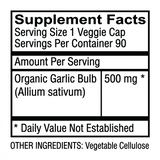 Pat's Herbals Garlic Capsules | 90 Vegan Capsules | Organic Garlic Supplement | Non-GMO | Gluten-Free | Made in USA | Amber Glass Bottle