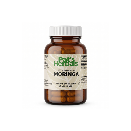 Moringa Leaf Capsules | 90 Vegan Capsules | Organic Moringa Leaf Supplement | Non-GMO | Gluten-Free | Made in USA | Amber Glass Bottle