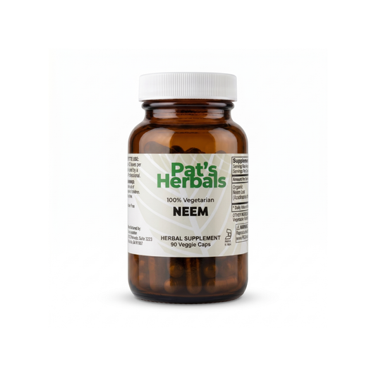 Neem Capsules | 90 Vegan Capsules | Premium Neem Leaf Supplement | Non-GMO | Gluten-Free | Made in USA | Amber Glass Bottle