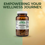 Pat's Herbals Ashwagandha Capsules | 180 Vegan Capsules | Organic Ashwagandha Root Supplement | Non-GMO | Gluten-Free | Made in USA | Amber Glass Bottle