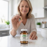 Pat's Herbals Garlic Capsules | 90 Vegan Capsules | Organic Garlic Supplement | Non-GMO | Gluten-Free | Made in USA | Amber Glass Bottle