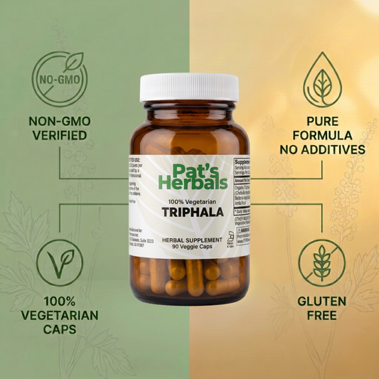 Triphala Capsules | 90 Vegan Capsules | Traditional Herbal Blend Supplement | Non-GMO | Gluten-Free | Made in USA | Amber Glass Bottle