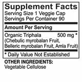 Pat's Herbals Triphala Capsules | 90 Vegan Capsules | Traditional Herbal Blend Supplement | Non-GMO | Gluten-Free | Made in USA | Amber Glass Bottle