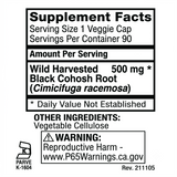 Pat's Herbals Black Cohosh Capsules | 90 Vegan Capsules | Organic Black Cohosh Root Supplement | Non-GMO | Gluten-Free | Made in USA | Amber Glass Bottle