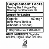 Pat's Herbals Irish Sea Moss Capsules | 90 Vegan Capsules | Organic Sea Moss Supplement | Non-GMO | Gluten-Free | Made in USA | Amber Glass Bottle