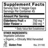 Pat's Herbals Elderberry Capsules | 90 Vegan Capsules | Premium Elderberry Supplement | Non-GMO | Gluten-Free | Made in USA | Amber Glass Bottle
