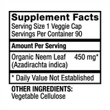 Pat's Herbals Neem Capsules | 90 Vegan Capsules | Premium Neem Leaf Supplement | Non-GMO | Gluten-Free | Made in USA | Amber Glass Bottle