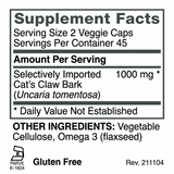 Pat's Herbals Cat's Claw Capsules | 90 Vegan Capsules | Premium Cat's Claw Bark | Non-GMO | Gluten-Free | Made in USA | Amber Glass Bottle